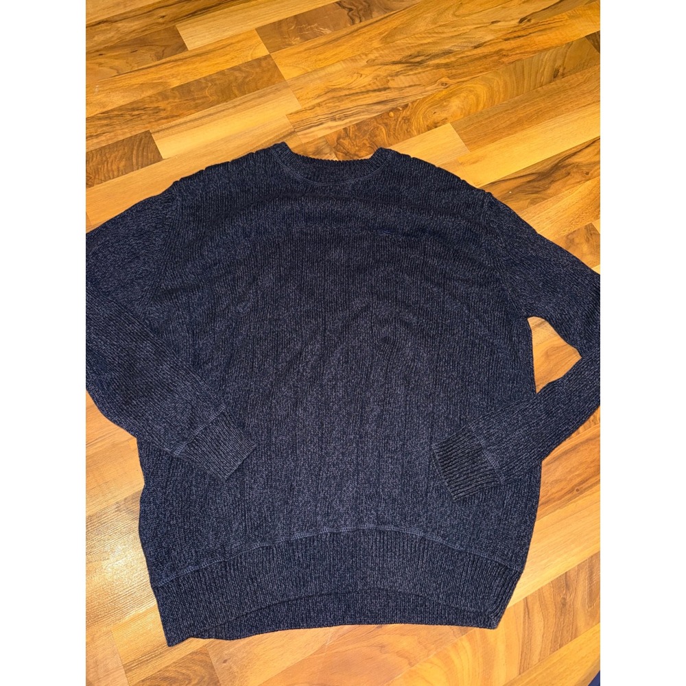 Dockers Sweater Mens XXL Navy Blue Good Cotton Knit Crewneck Long Sleeve classic